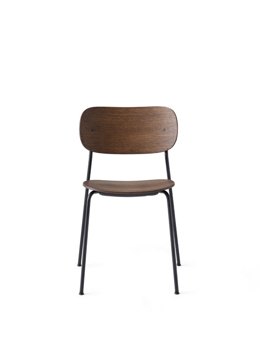 Co Dining Chair, Black steel, Veneer