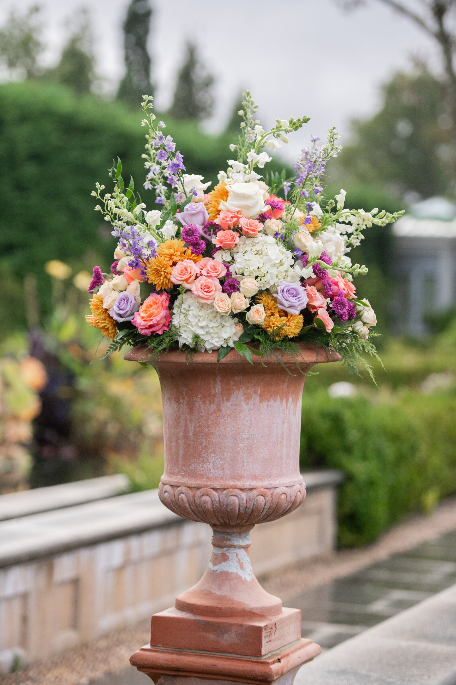 Bride and groom at Snug Harbor wedding during New York City Wedding Day