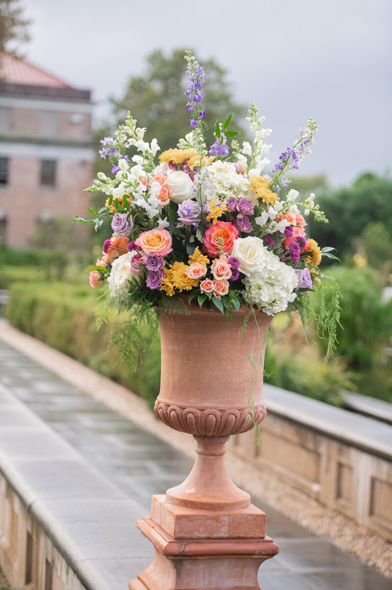 Bride and groom on Snug Harbor wedding day during New York City wedding