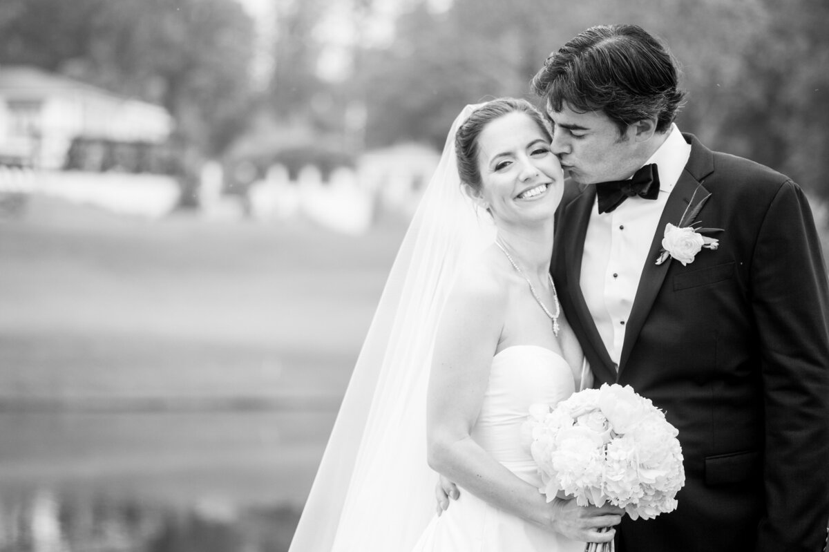 Bride and groom at Congressional Country Club wedding day for iconic Washington DC wedding celebration