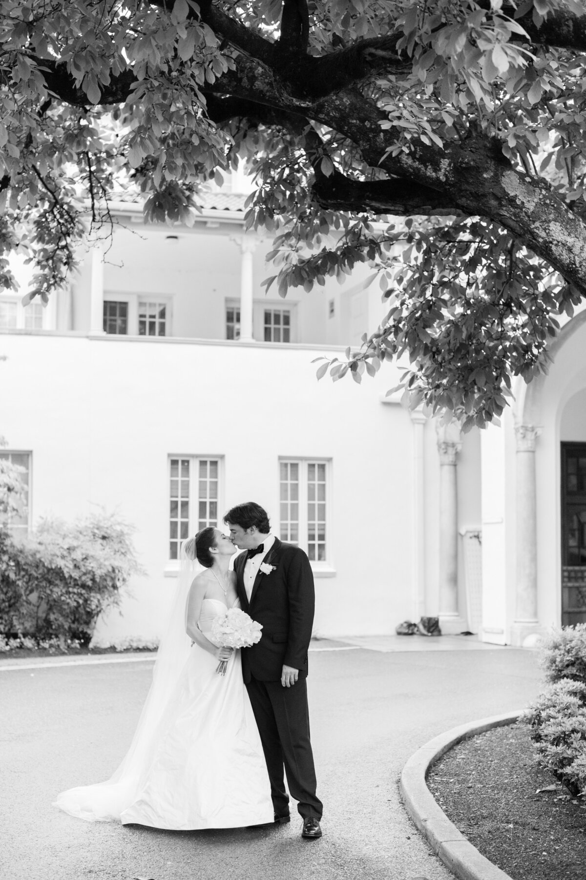 Bride and groom at Congressional Country Club wedding day for iconic Washington DC wedding celebration