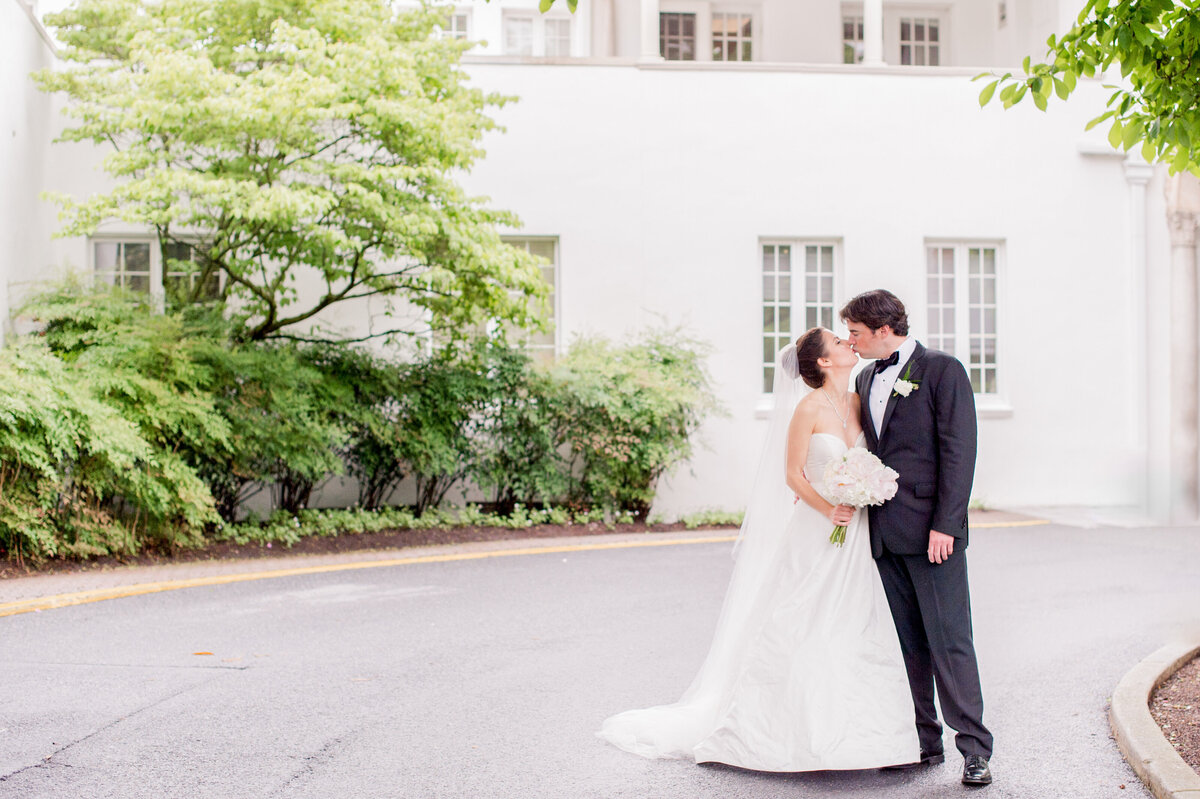 Bride and groom at Congressional Country Club wedding day for iconic Washington DC wedding celebration