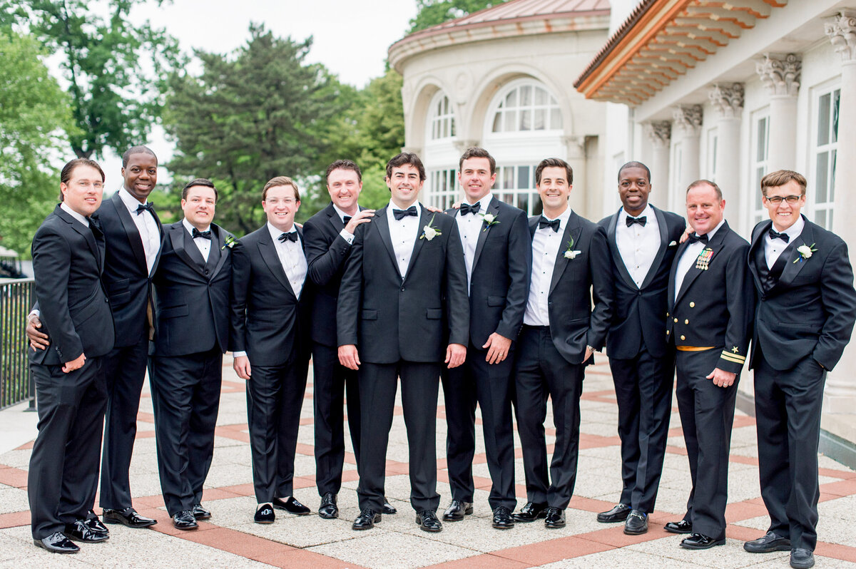 Bride and groom at Congressional Country Club wedding day for iconic Washington DC wedding celebration