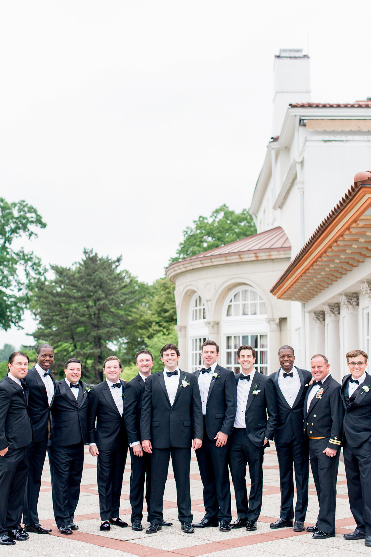 Bride and groom at Congressional Country Club wedding day for iconic Washington DC wedding celebration