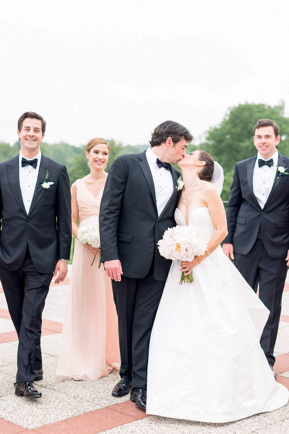 Bride and groom at Congressional Country Club wedding day for iconic Washington DC wedding celebration