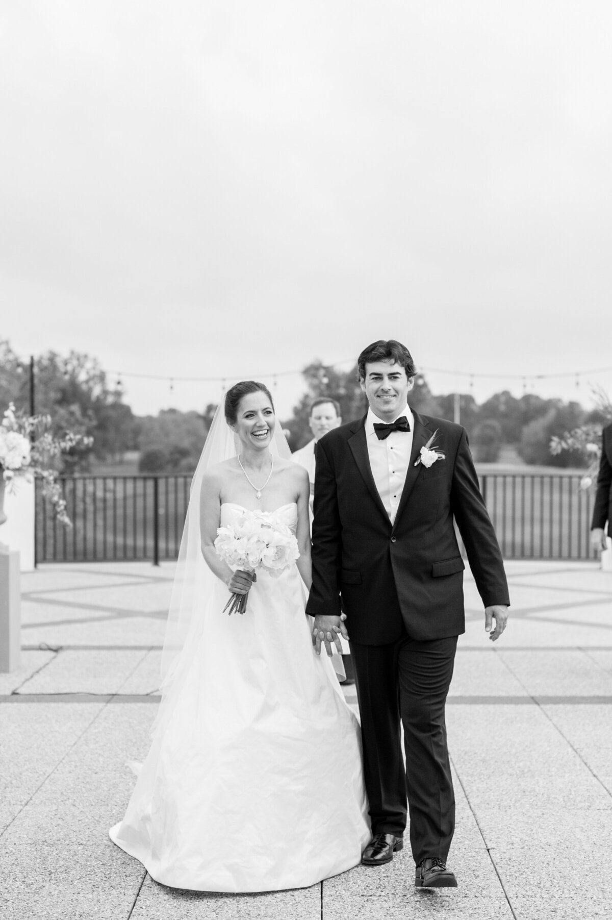 Bride and groom at Congressional Country Club wedding day for iconic Washington DC wedding celebration