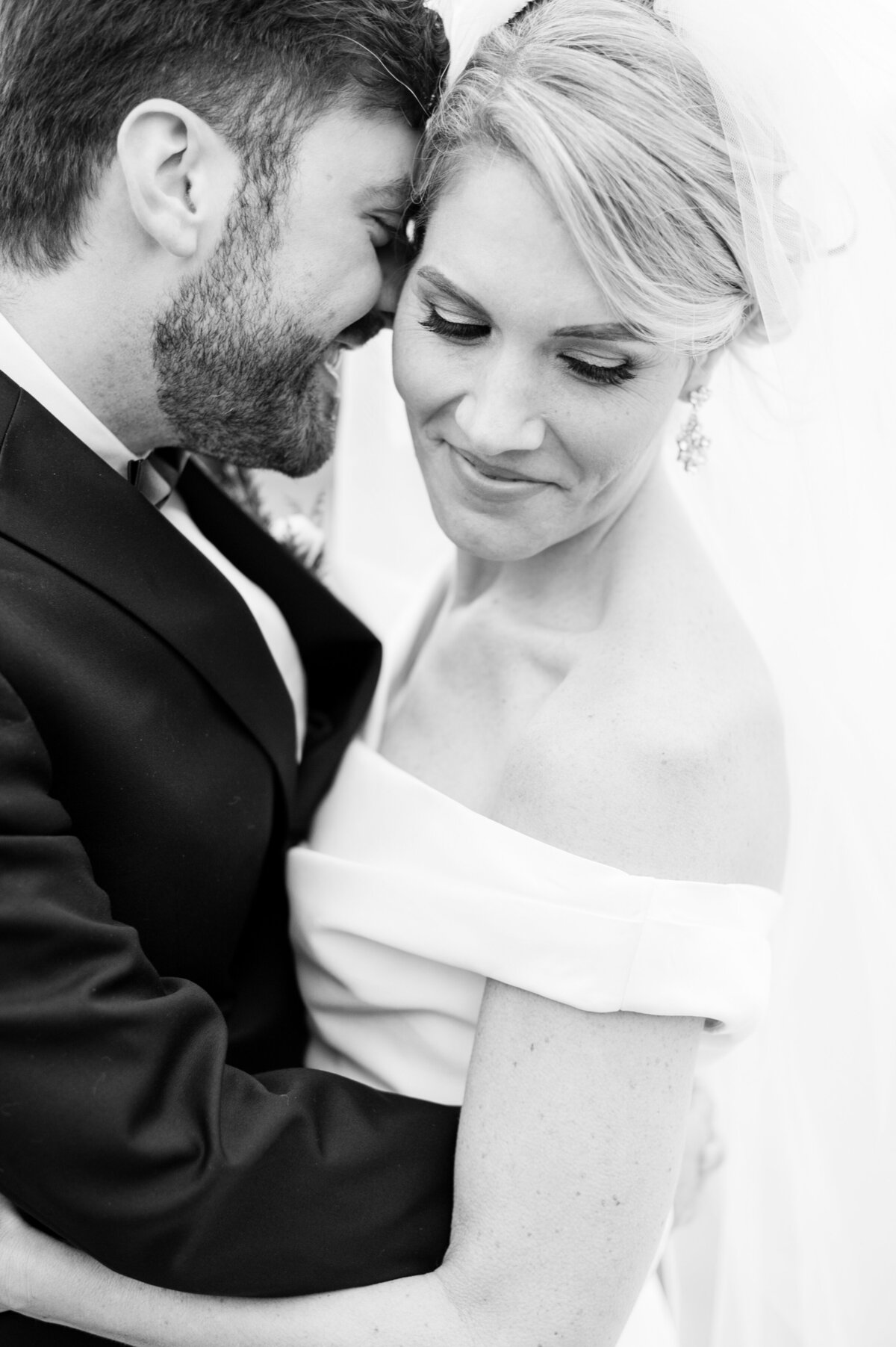 Bride and groom at Washington Golf and Country Club luxury Washington DC wedding