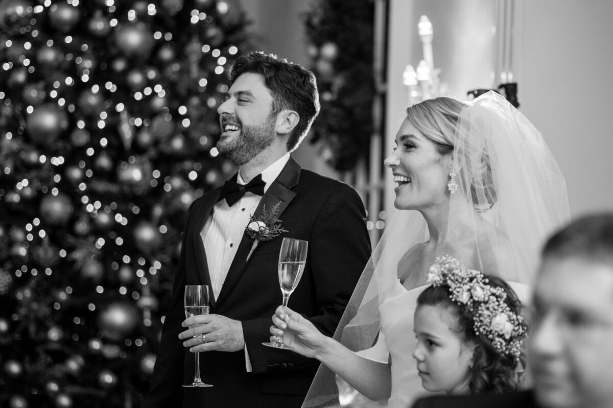 Bride and groom at Washington Golf and Country Club luxury Washington DC wedding