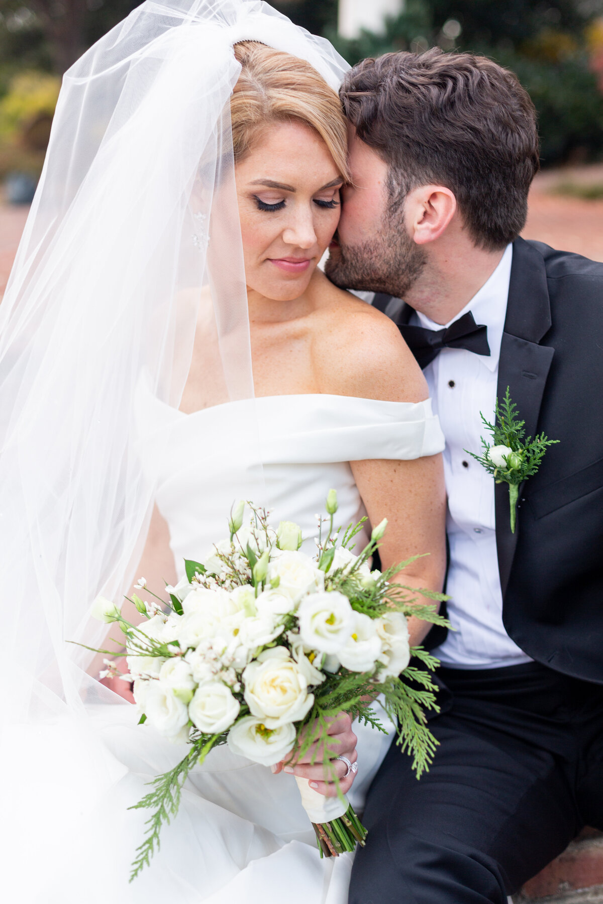 Bride and groom at Washington Golf and Country Club luxury Washington DC wedding