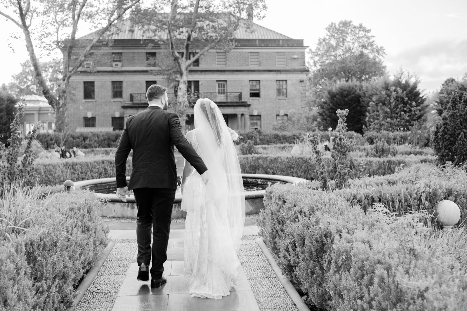 Bride and groom at Snug Harbor wedding during New York City Wedding Day