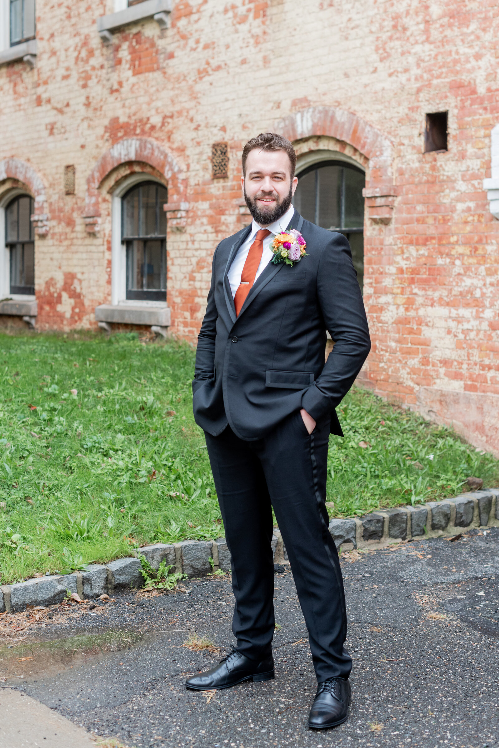 Bride and groom at Snug Harbor wedding during New York City Wedding Day