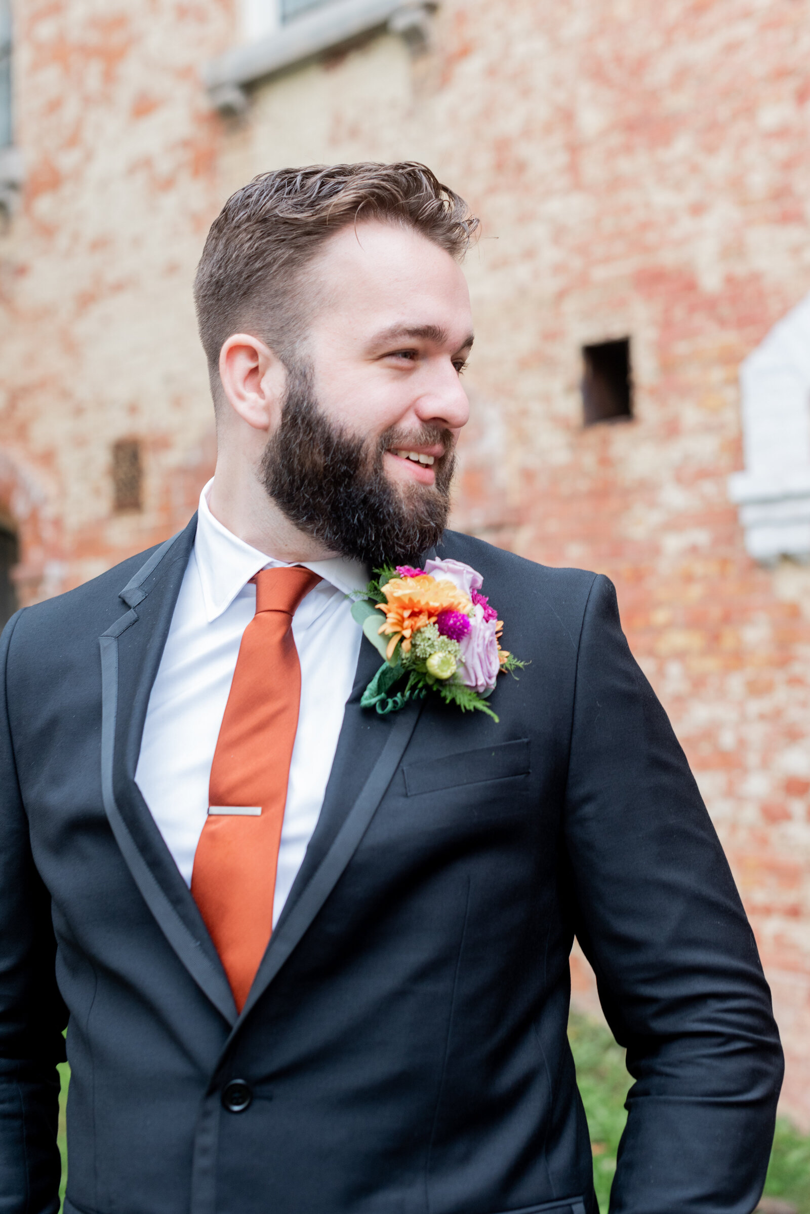 Bride and groom at Snug Harbor wedding during New York City Wedding Day