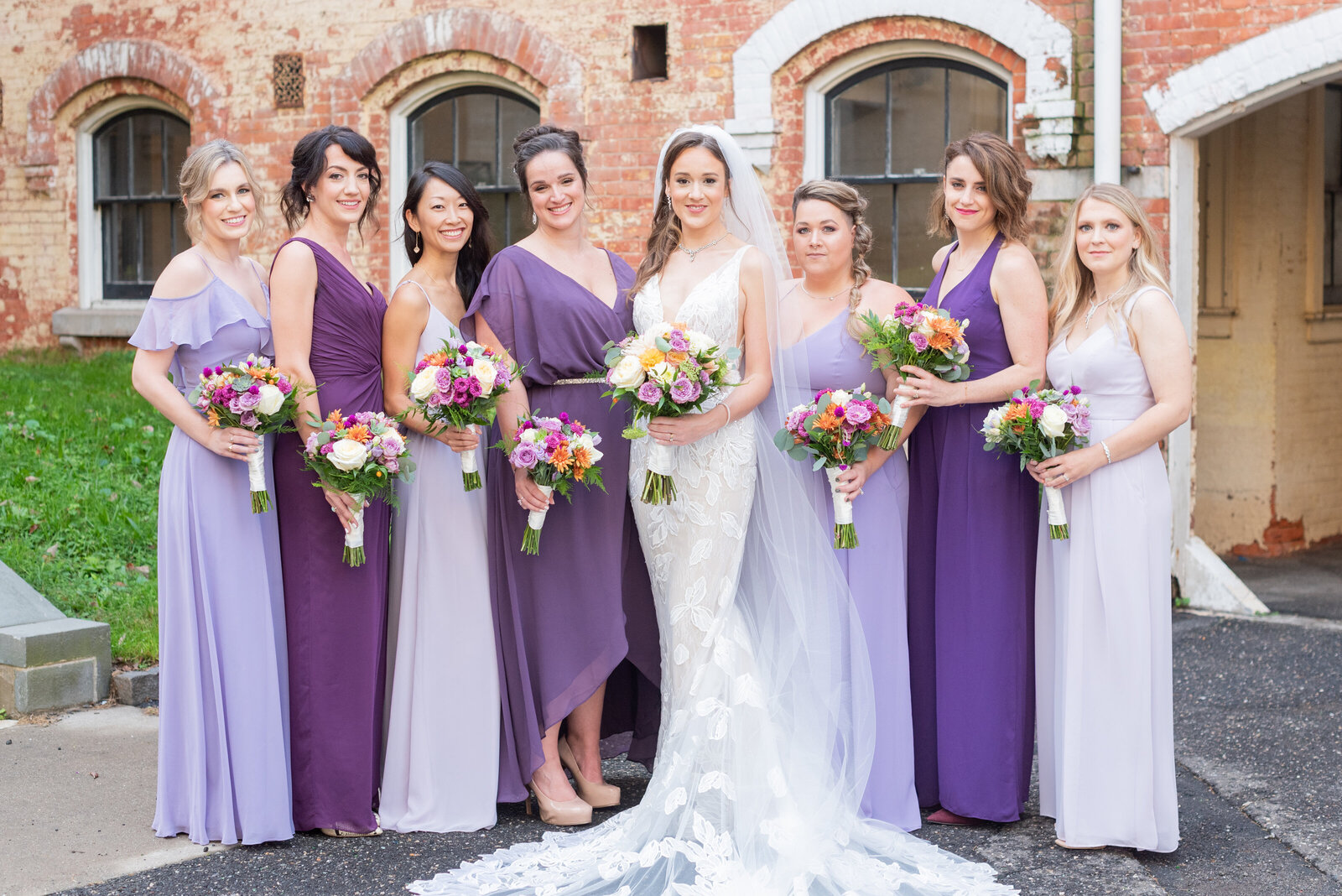 Bride and groom at Snug Harbor wedding during New York City Wedding Day