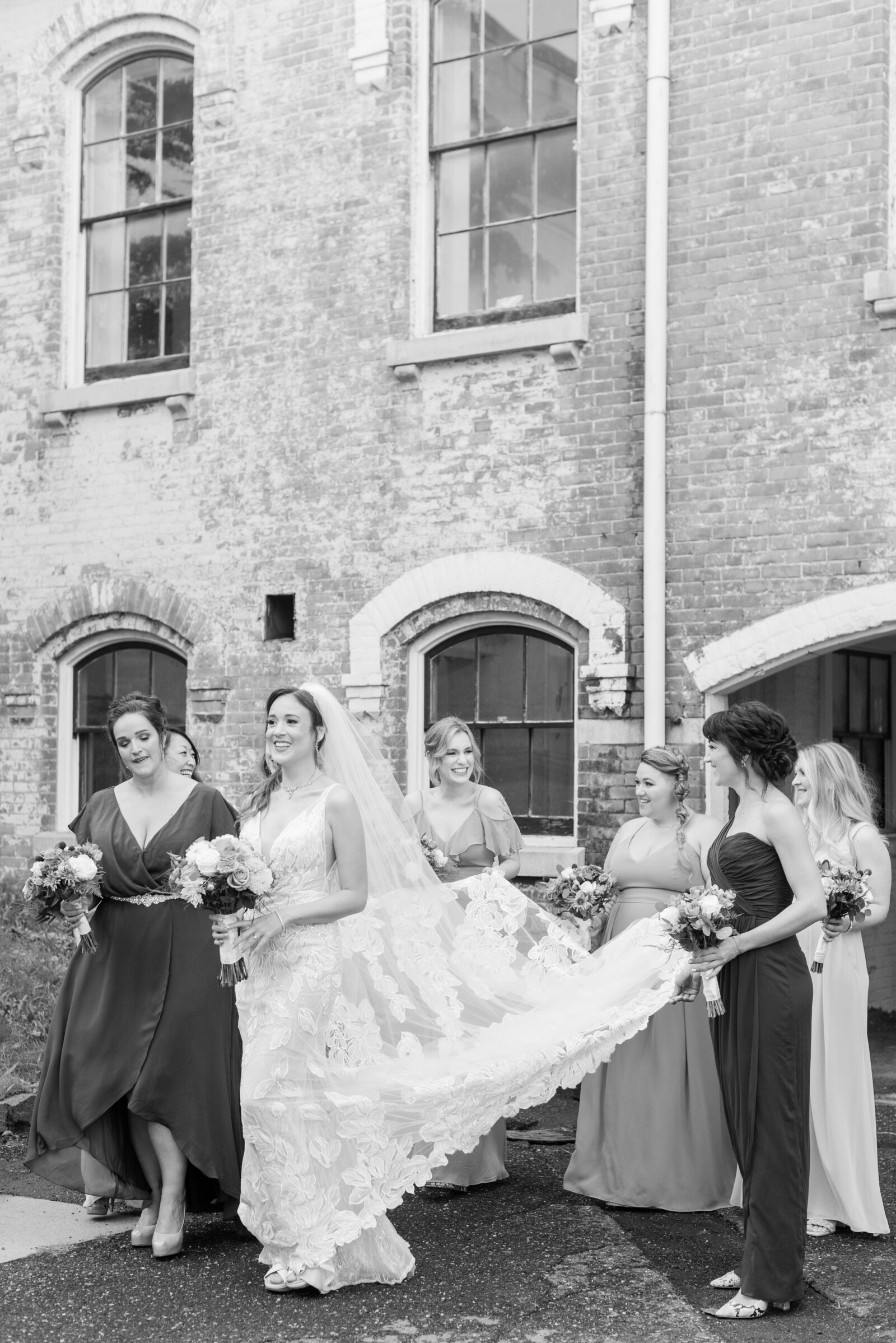 Bride and groom at Snug Harbor wedding during New York City Wedding Day