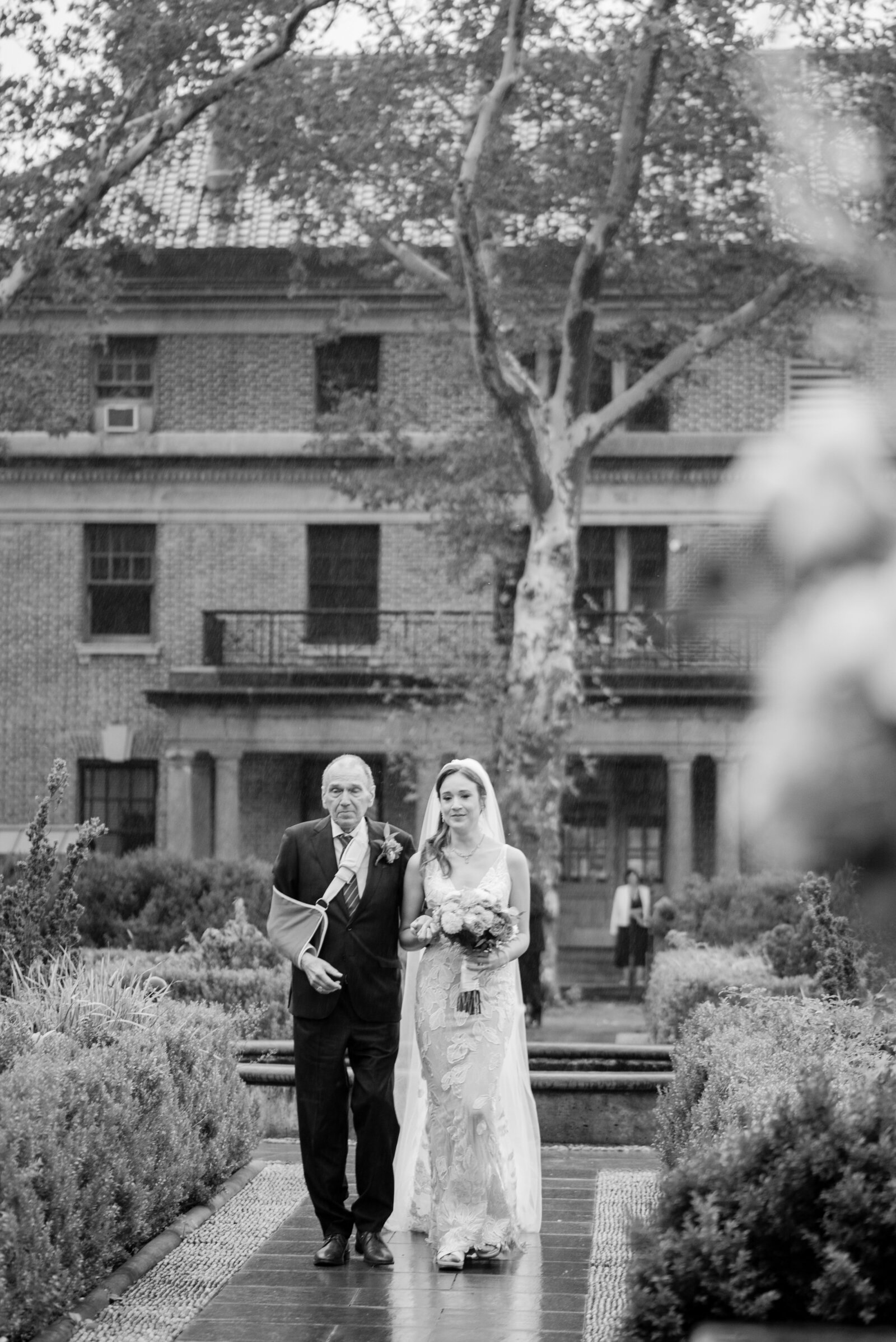 Bride and groom at Snug Harbor wedding during New York City Wedding Day