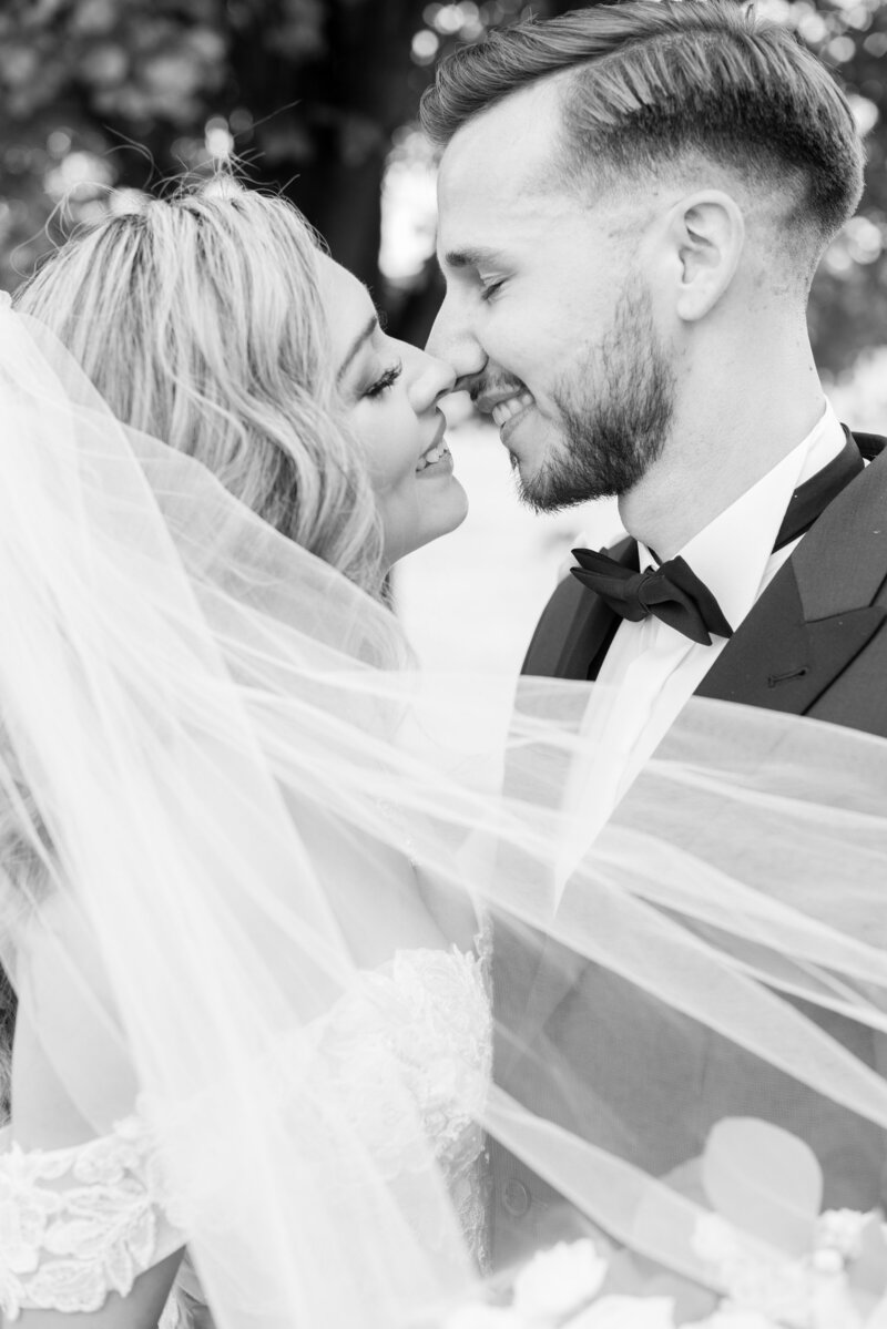 bride and groom getting married during Virginia wedding