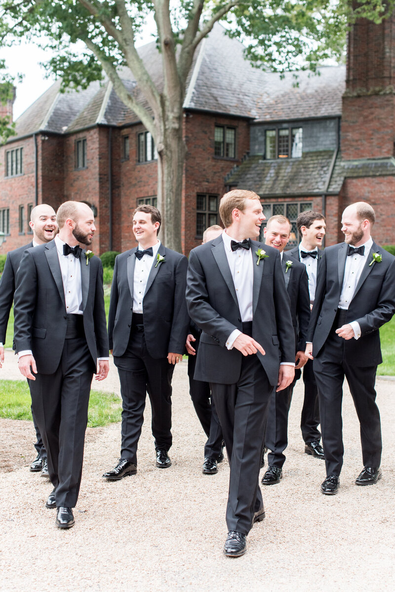 groomsmen getting ready for luxury Virginia wedding day