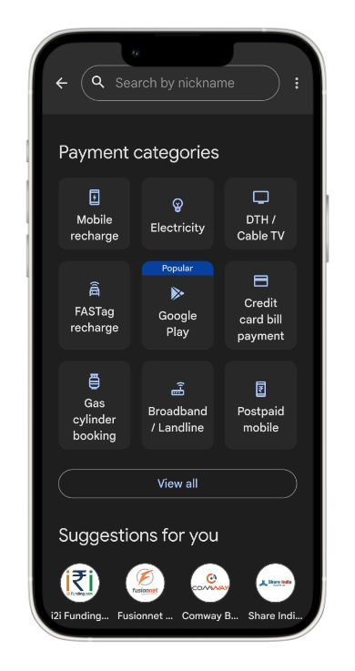 Payment Categories